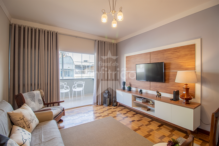 100 m² bem espaçoso com terraço, garagem e ar