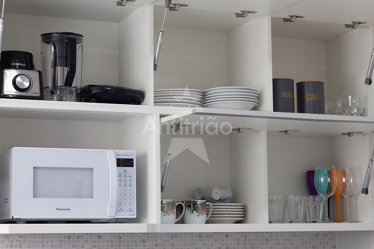 Apê 100 m² com terraço amplo, garagem e A/C