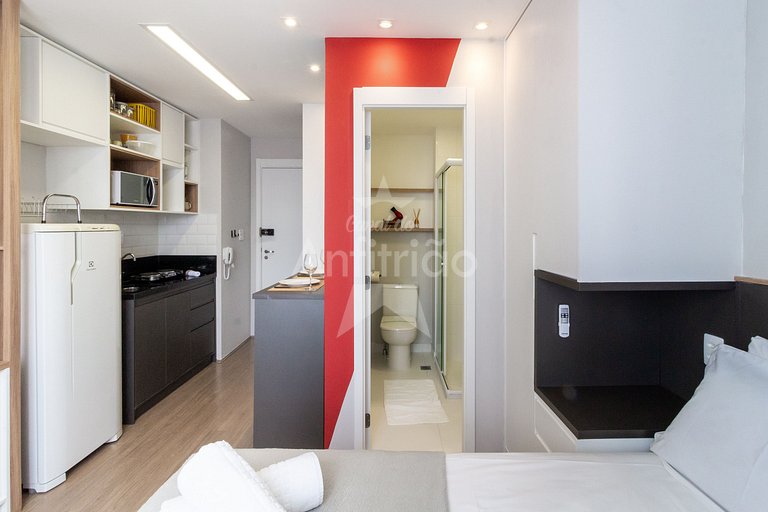 Studio 200 m do metrô Brás com piscina