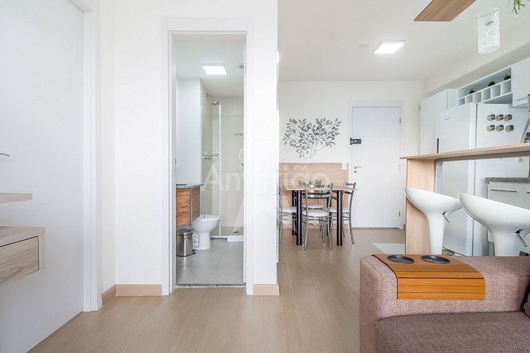 Apê 1 quarto todo mobiliado c/ vaga no Brás