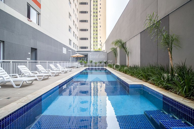 Studio 200 m do metrô Brás perto das compras