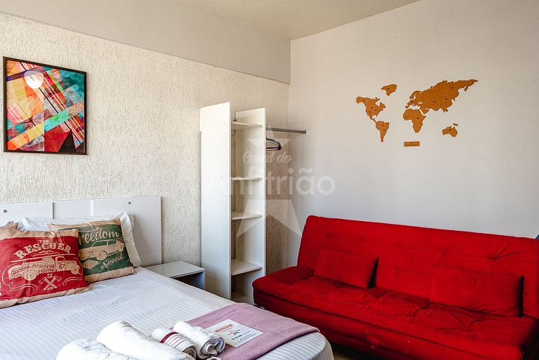 Pôr do sol 17º andar, vista da cidade + metrô