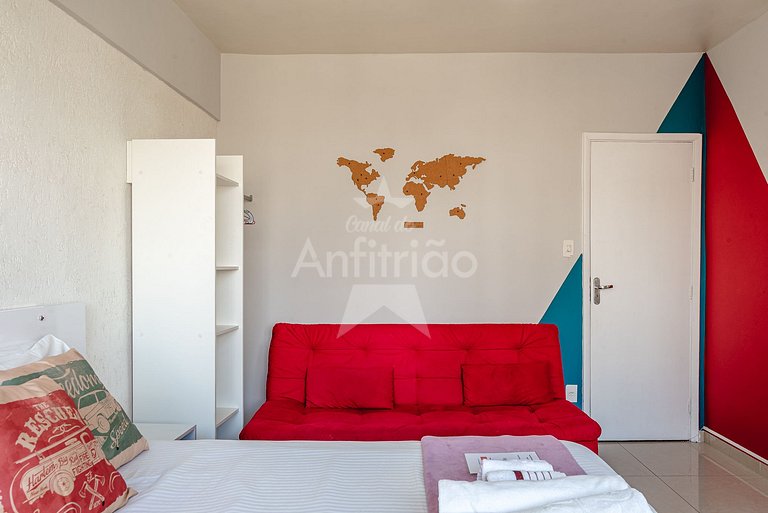 Pôr do sol 17º andar, vista da cidade e metrô