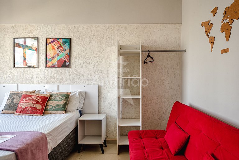 Pôr do sol 17º andar, vista da cidade e metrô