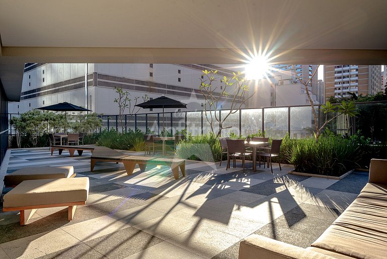 Frei Caneca 16º andar, piscina aquecida e ar