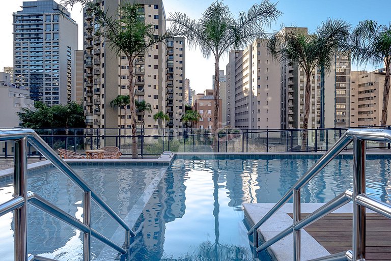 Frei Caneca 16º andar, piscina aquecida e ar