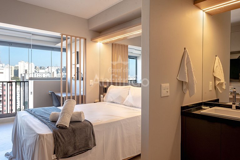 Frei Caneca 16º andar, piscina aquecida e ar