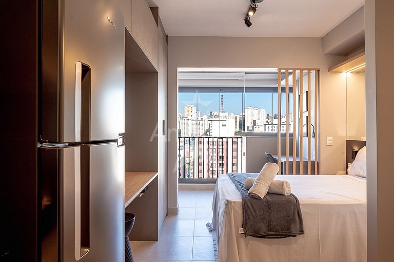 Frei Caneca 16º andar, piscina aquecida e ar