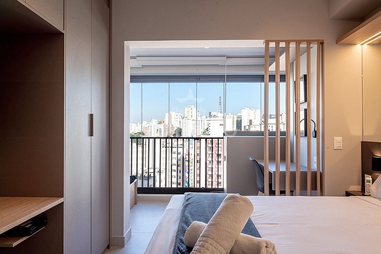 Frei Caneca 16º andar, piscina aquecida e ar