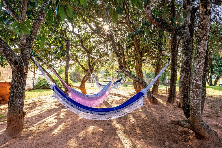 Sítio natureza, piscina, churrasqueira em até 6x!