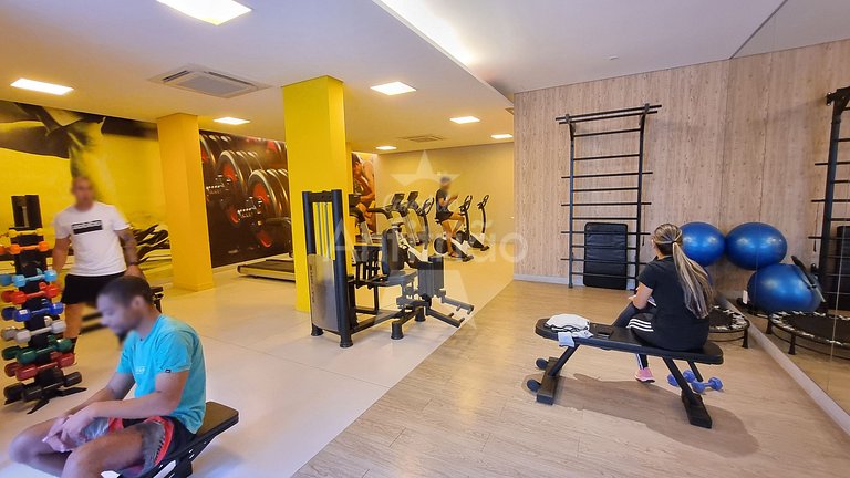 Studiozinho hype no 10º andar com piscina + acad.