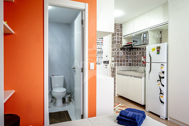 Studio perto das compras do Brás com piscina