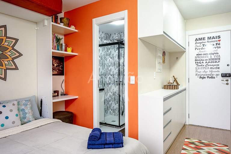 Studio metrô Brás c/ piscina | até 6x sem juros