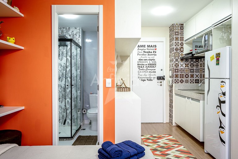 Studio perto das compras do Brás com piscina