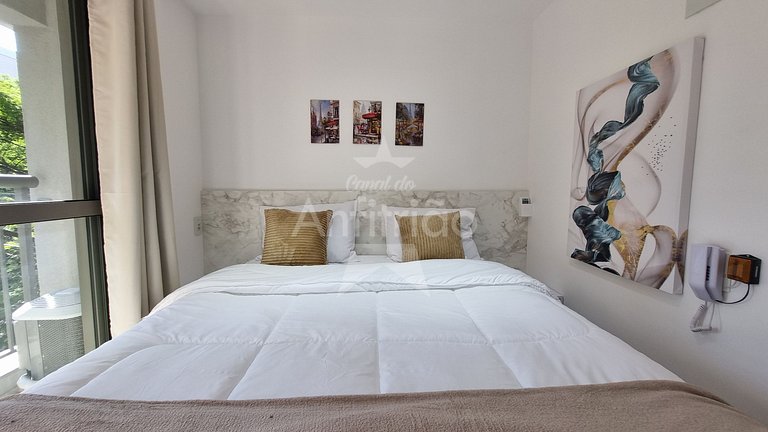 Studio a 1 km do Ibirapuera com ar condicionado