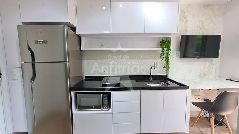 Studios com A/C perto do Ibira 6x sem juros