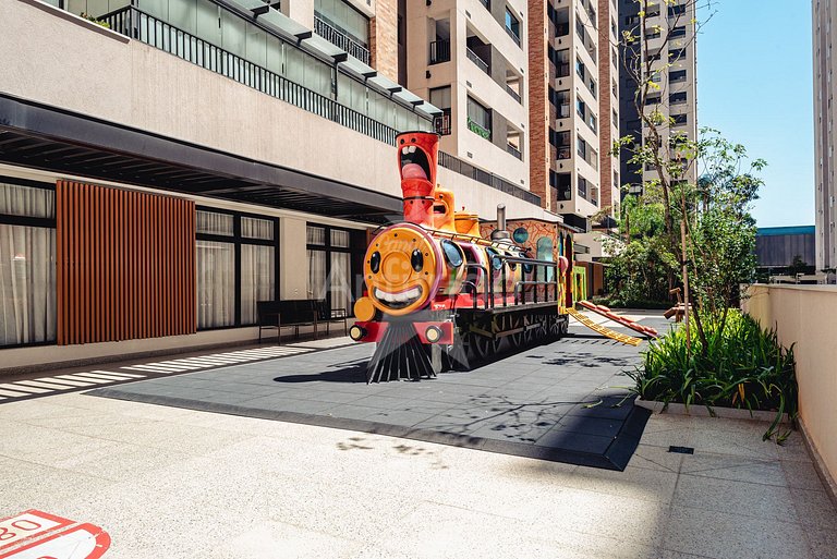 Skyline do 17º andar em Resort no Brás com garagem