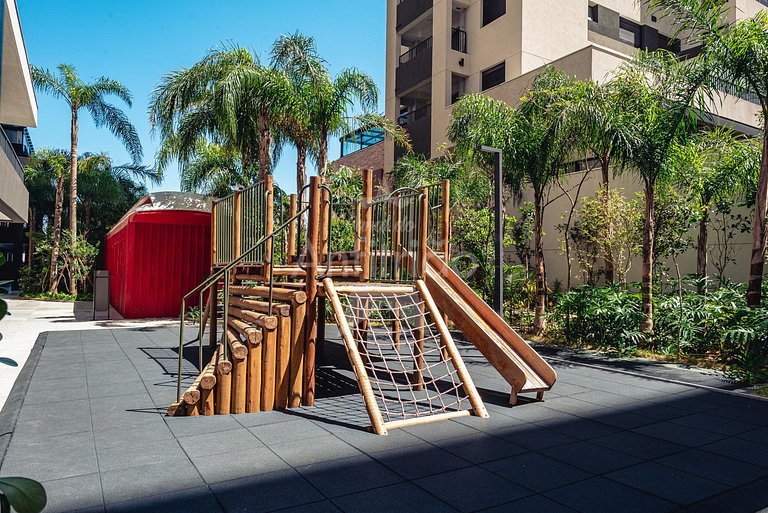 Skyline do 17º andar em Resort no Brás com garagem