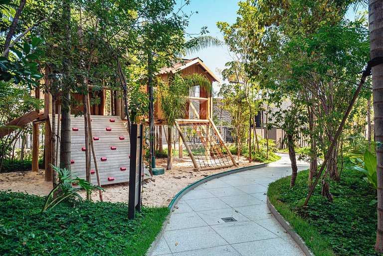 Skyline do 17º andar em Resort no Brás com garagem