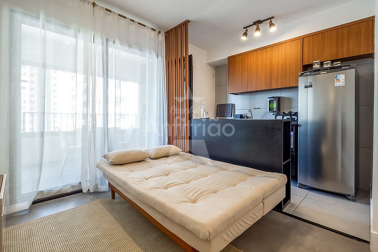 Skyline do 17º andar em Resort no Brás com garagem