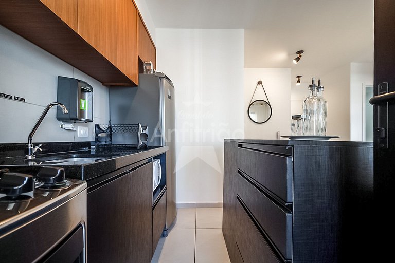 Skyline do 17º andar em Resort no Brás com garagem