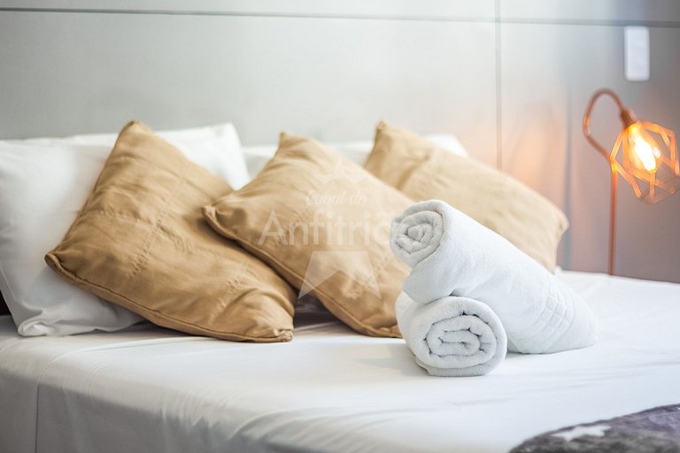 Skyline do 17º andar em Resort no Brás com garagem