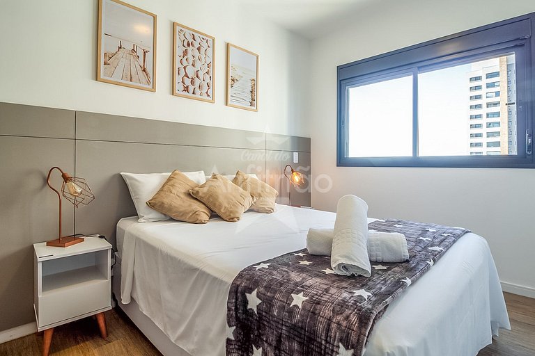 Skyline do 17º andar em Resort no Brás com garagem