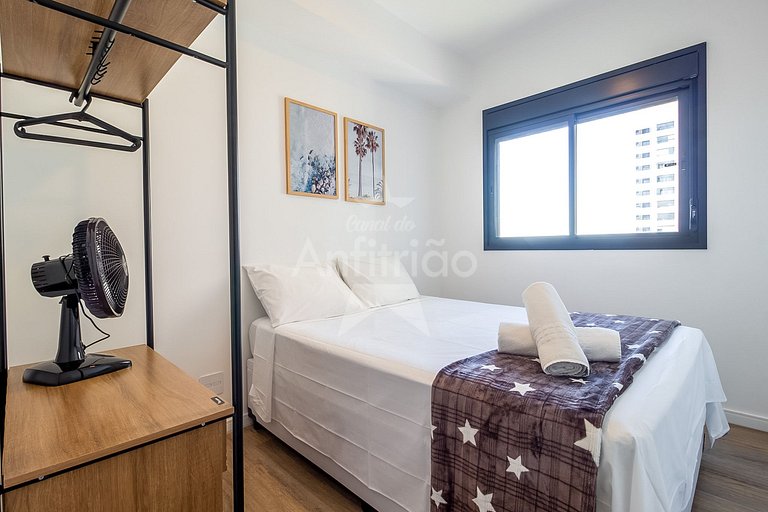 Skyline do 17º andar em Resort no Brás com garagem