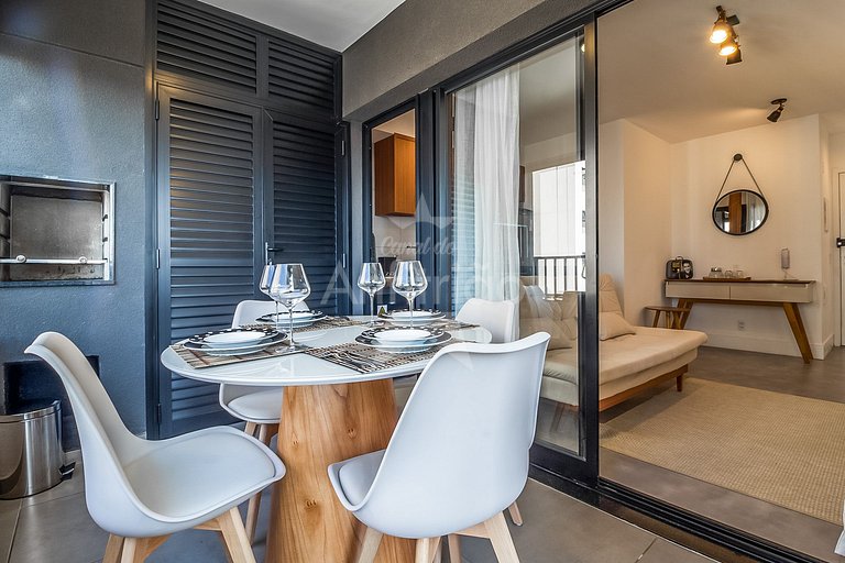 Skyline do 17º andar em Resort no Brás com garagem