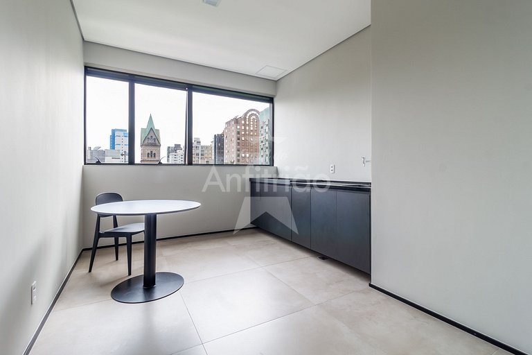 Jardins super vista do 21º andar com ar e piscina