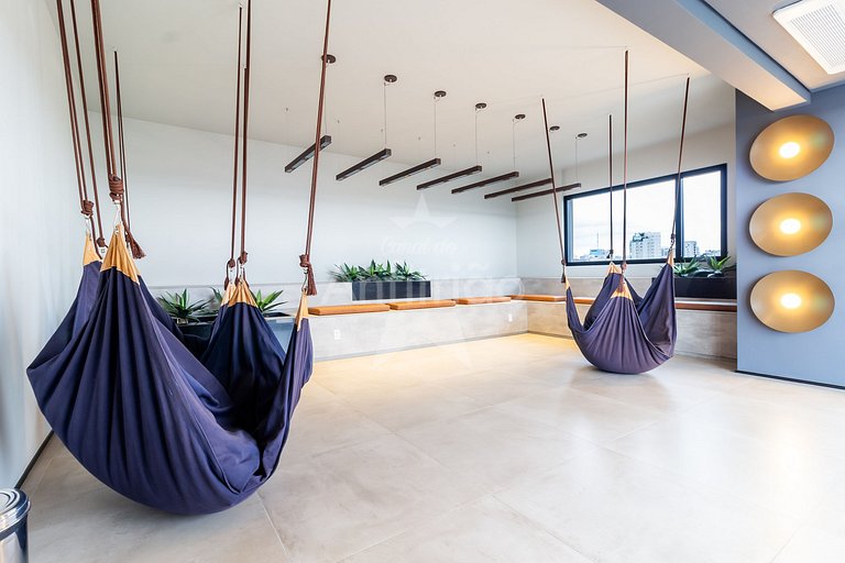 Studio nos Jardins, 21º andar com A/C e Piscina