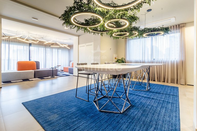 Studio nos Jardins, 21º andar com A/C e Piscina