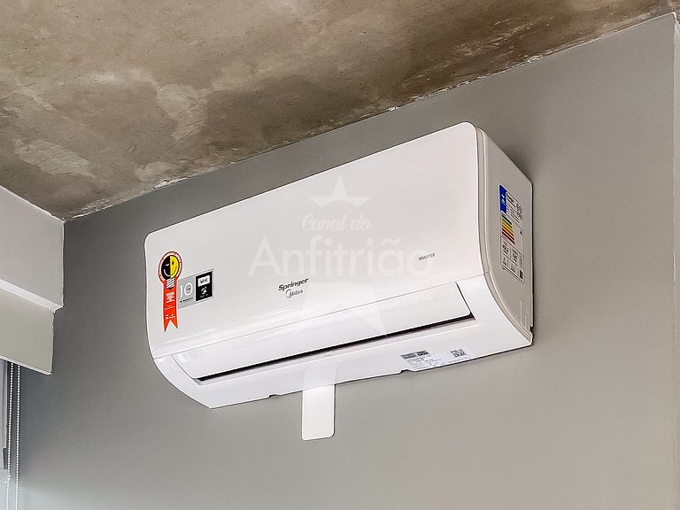 Studio nos Jardins, 21º andar com A/C e Piscina