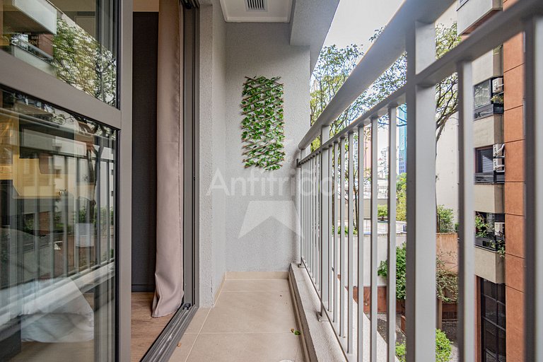 Studio a 1 km do Ibirapuera com ar condicionado