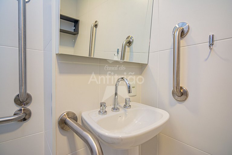 Studio a 1 km do Ibirapuera com ar condicionado