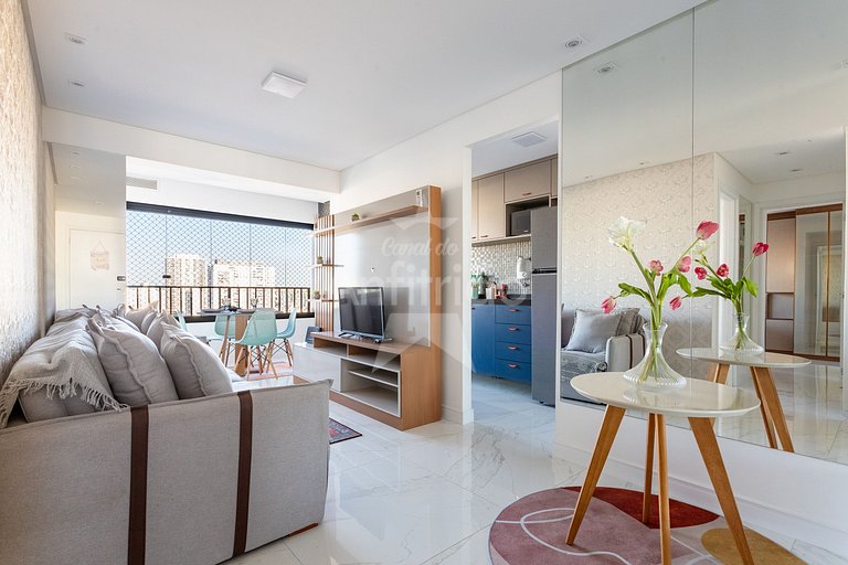 Apê 17º andar, vista da cidade em resort com A/C