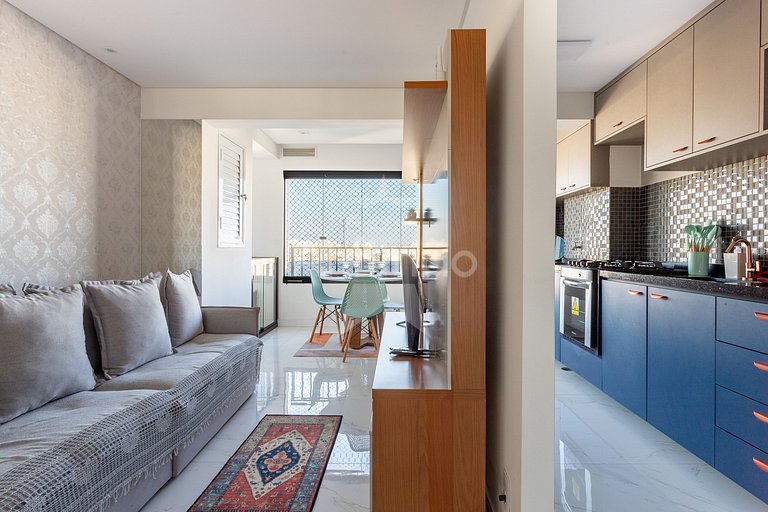 Apê 17º andar, vista da cidade em resort até 6x sem juros