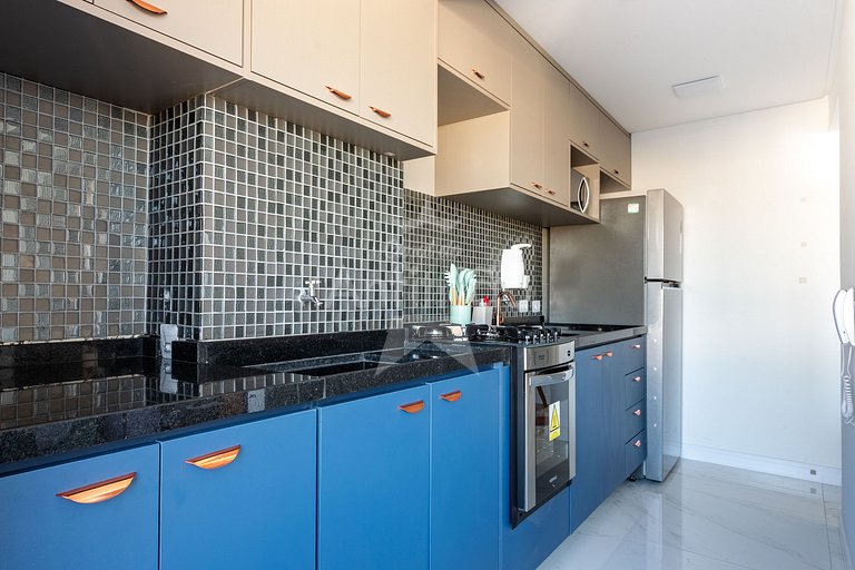 Apê 17º andar, vista da cidade em resort com A/C