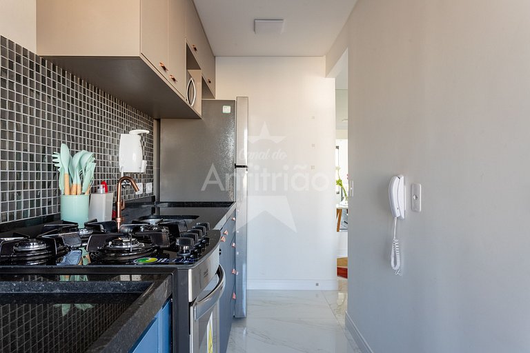 Apê 17º andar, vista da cidade em resort com A/C