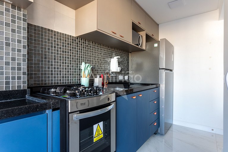 Apê 17º andar, vista da cidade em resort com A/C