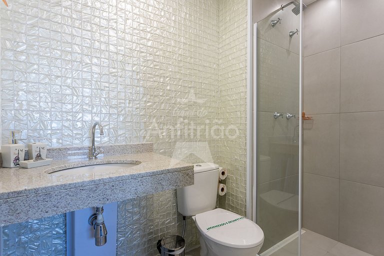 Apê 17º andar, vista da cidade em resort com A/C