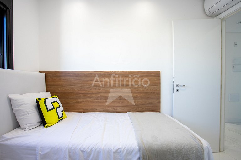 Apê 17º andar, vista da cidade em resort com A/C