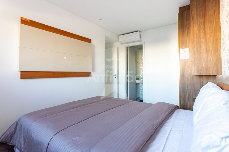 Apê 17º andar, vista da cidade em resort com A/C