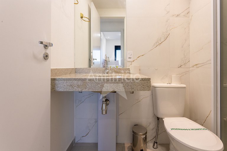 Apê 17º andar, vista da cidade em resort com A/C