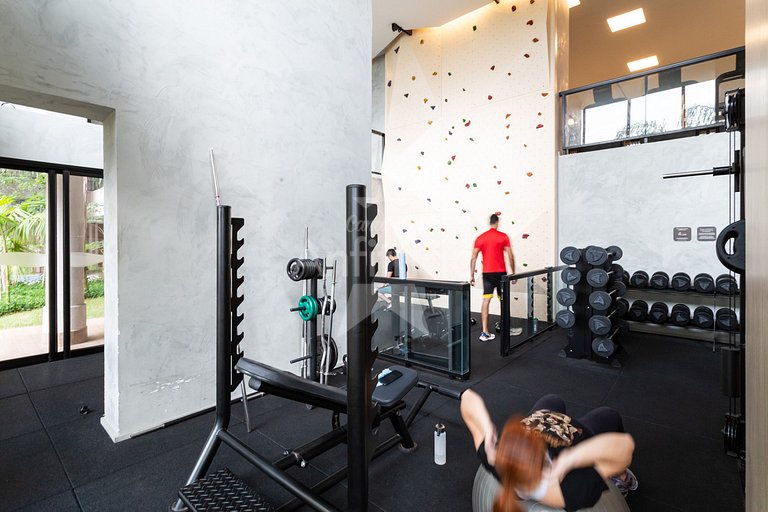 Apê 17º andar, vista da cidade em resort com A/C