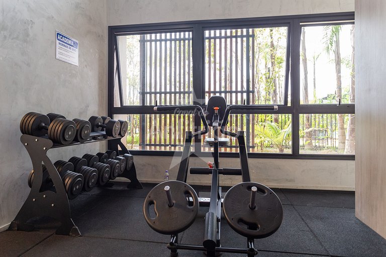 Apê 17º andar, vista da cidade em resort com A/C