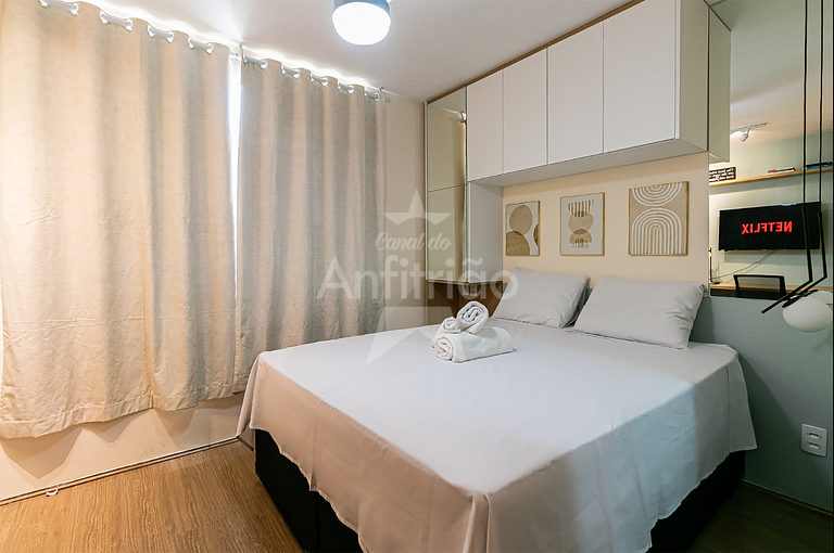 Studio no 17º andar no Brás + compras