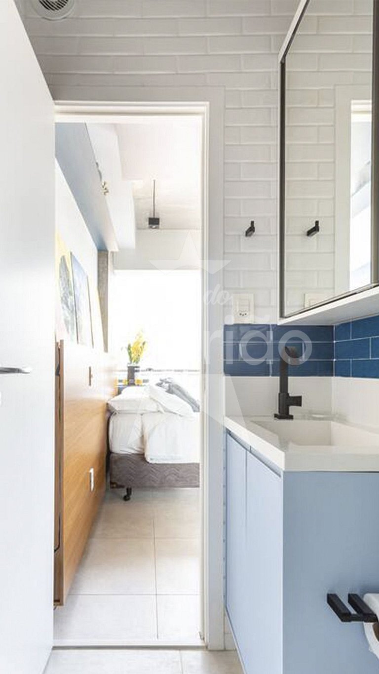 Studio 19º com vista + A/C + piscina | 6x s/ juros