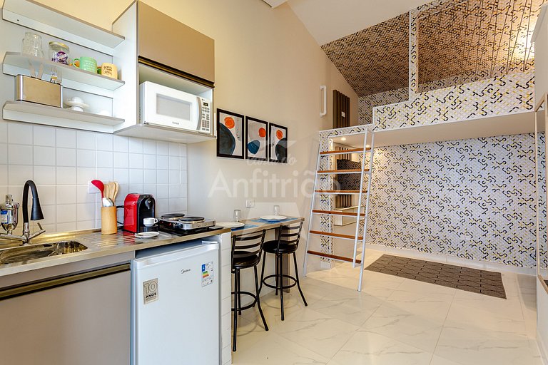 Vilinha Boituva | Mini loft com mezanino 4 pessoas
