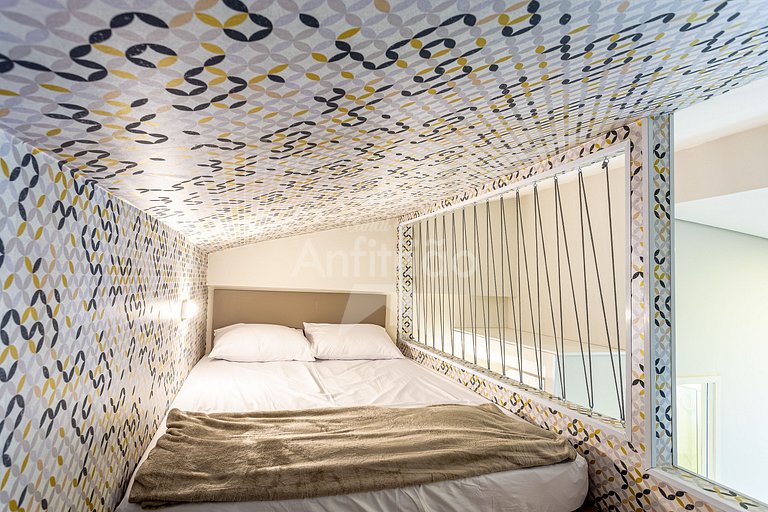 Vilinha Boituva | Mini loft com mezanino 4 pessoas